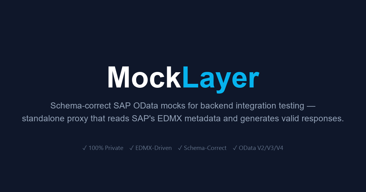 Sap Mock Shell How to Mock SAP OData Services in Your CI/CD Pipeline | MockLayer